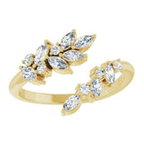 5/8CTW Wreath Diamond Wrap Ring - erin gallagher variant--Diamond-Nat variant--14K-yellow-gold variant--Diamond-Lab