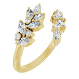 5/8CTW Wreath Diamond Wrap Ring - erin gallagher variant--Diamond-Nat variant--14K-yellow-gold variant--Diamond-Lab