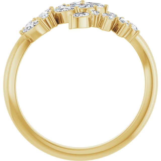 5/8CTW Wreath Diamond Wrap Ring - erin gallagher variant--Diamond-Nat variant--14K-yellow-gold variant--Diamond-Lab