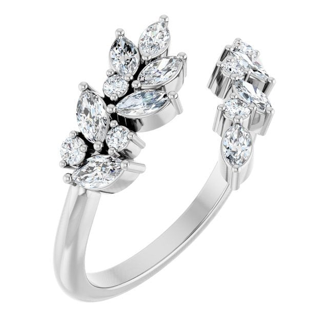 5/8CTW Wreath Diamond Wrap Ring - erin gallagher variant--Diamond-Nat variant--14K-white-gold variant--Diamond-Lab variant--14K-rose-gold