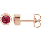 14K rose gold Ruby Stud Earrings,14K rose gold Ruby Earrings, Ruby stud Earrings