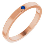 Stackable Birthstone Ring - erin gallagher variant--Sapphire variant--14K-rose-gold