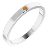Stackable Birthstone Ring - erin gallagher variant--Citrine variant--Sterling-silver variant--14K-white-gold