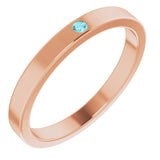 Stackable Birthstone Ring - erin gallagher variant--Zircon variant--14K-rose-gold