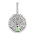 Handmade Sterling Silver Libra Zodiac Medallion Charm