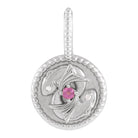 Handmade Sterling Silver Pisces Zodiac Medallion Charm