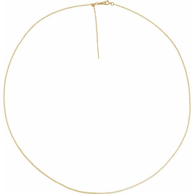 Adjustable Fine Chain Necklace - erin gallagher variant--Cable-Chain variant--Gold-fill variant--16-22in