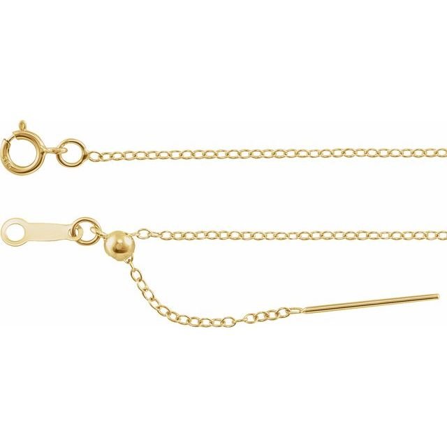 Adjustable Fine Chain Necklace - erin gallagher variant--Cable-Chain variant--Gold-fill variant--16-22in