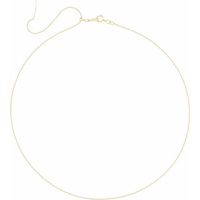 Adjustable threader chain necklace with pendant variant--Bead-Chain variant--Gold-fill variant--16-22in