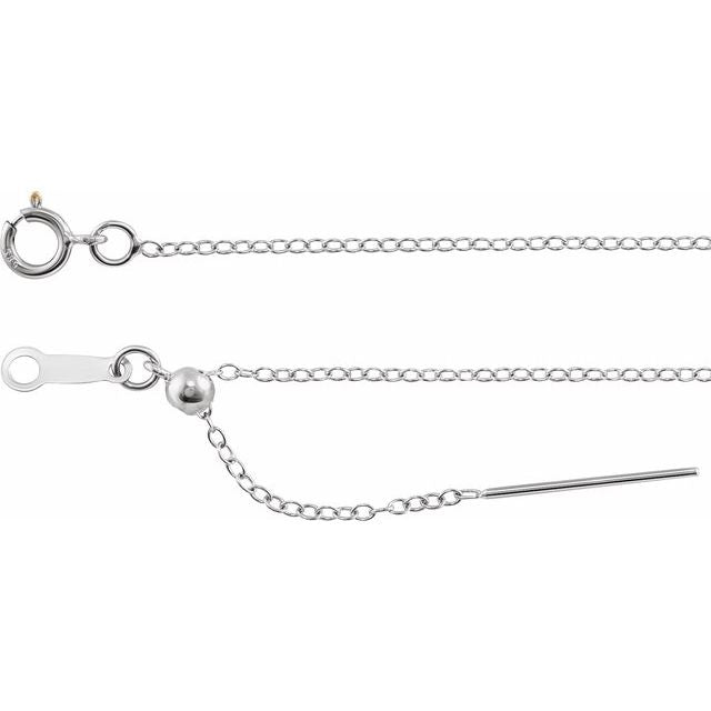 Adjustable Fine Chain Necklace - erin gallagher variant--Cable-Chain variant--Sterling-silver variant--16-22in