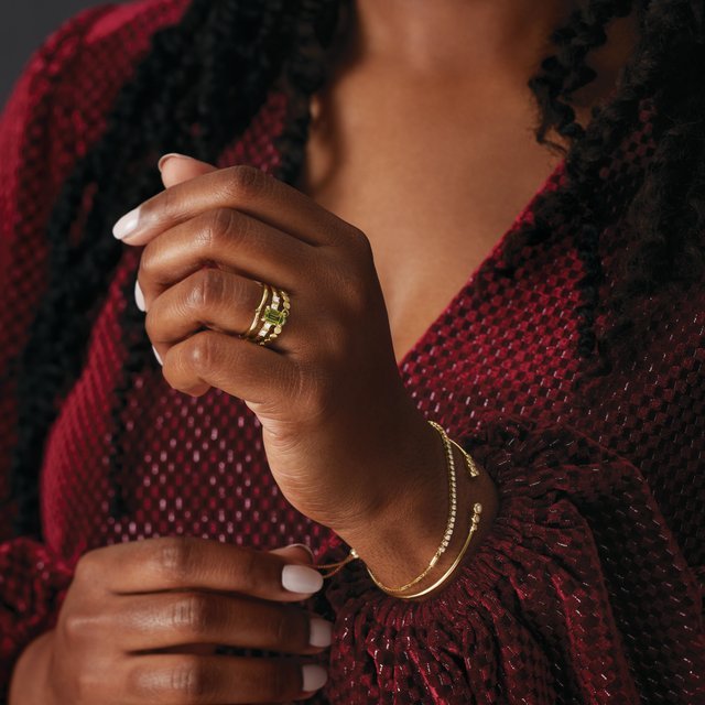 On wrist with silk blouse — everyday elegance