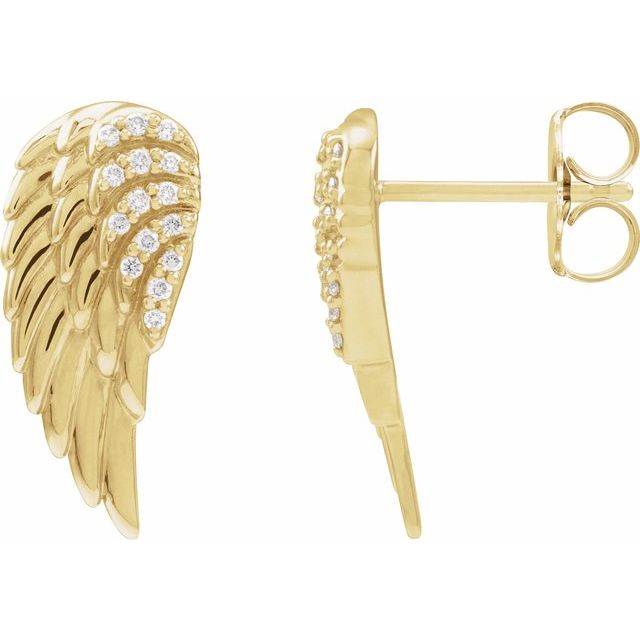 Angel Wing Diamond Earrings - erin gallagher