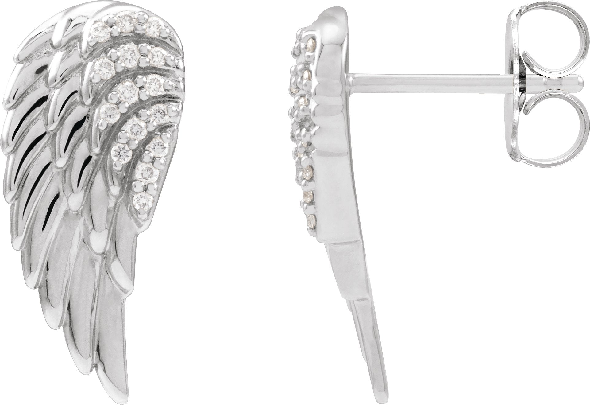 Angel Wing Diamond Earrings - erin gallagher