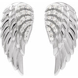 Angel Wing Diamond Earrings - erin gallagher variant--14K-white-gold