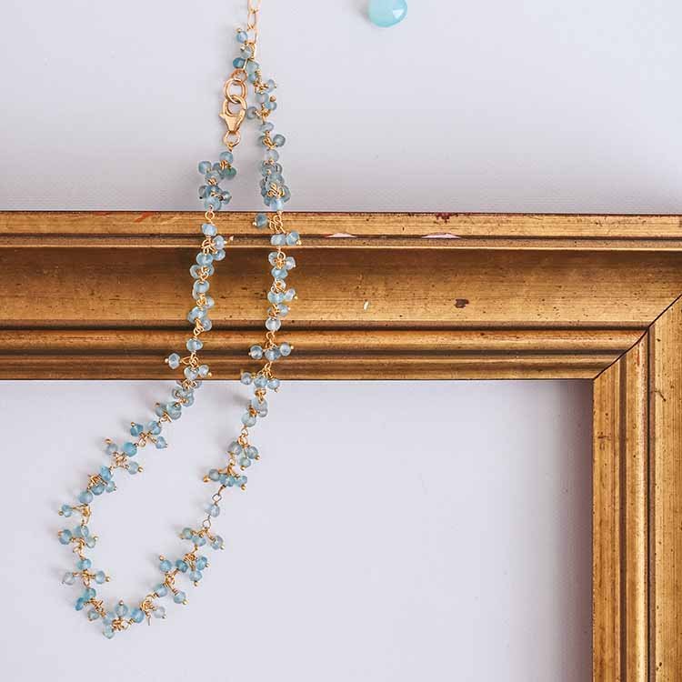 Apatite Tiny Gem Choker Necklace - erin gallagher