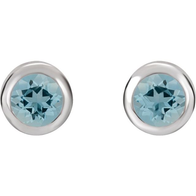 Aquamarine Stud Earrings - erin gallagher