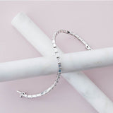 Baguette Tennis Bracelet twisted to show detail