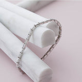 Baguette diamond tennis bracelet in 14K gold