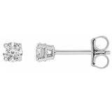 14K white gold .5CT Basket-Set Diamond Studs/4-CT-(3.3mm) variant--.25CT variant--.25CT variant--14K-white-gold variant--Diamond-Lab variant--Diamond-Nat