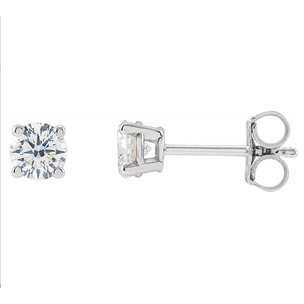 14K rose gold .75CT Basket-Set Diamond Studs/2-CT-(4mm)/4-CT-(4.5mm) variant--.5CT variant--.75CT variant--.5CT variant--14K-white-gold variant--Diamond-Nat variant--.75CT variant--Diamond-Lab