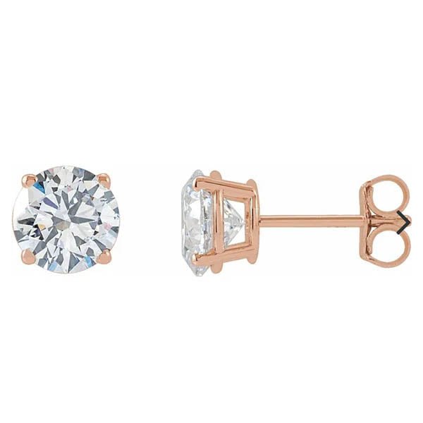 Basket-Set Diamond Stud Earrings - erin gallagher