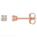 14K yellow gold .5CT Basket-Set Diamond Studs/4-CT-(3.3mm) variant--.25CT variant--.25CT variant--14K-rose-gold variant--Diamond-Lab variant--Diamond-Nat