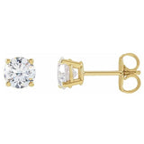 14K white gold 1CT Basket-Set Diamond Studs(5mm) variant--1CT variant--14K-yellow-gold variant--Diamond-Lab variant--Diamond-Nat