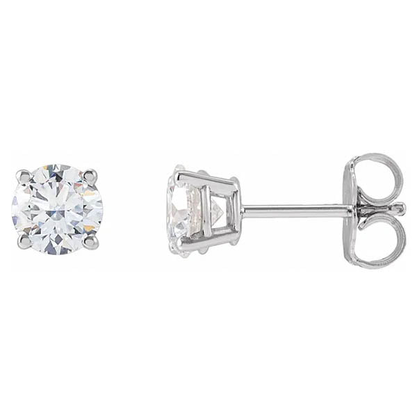 14K yellow gold .75CT Basket-Set Diamond Studs(5mm) variant--1CT variant--14K-white-gold variant--Diamond-Lab variant--Diamond-Nat