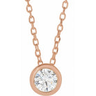 Bezel Diamond Solitaire Necklace - erin gallagher