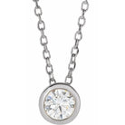 Bezel Diamond Solitaire Necklace - erin gallagher