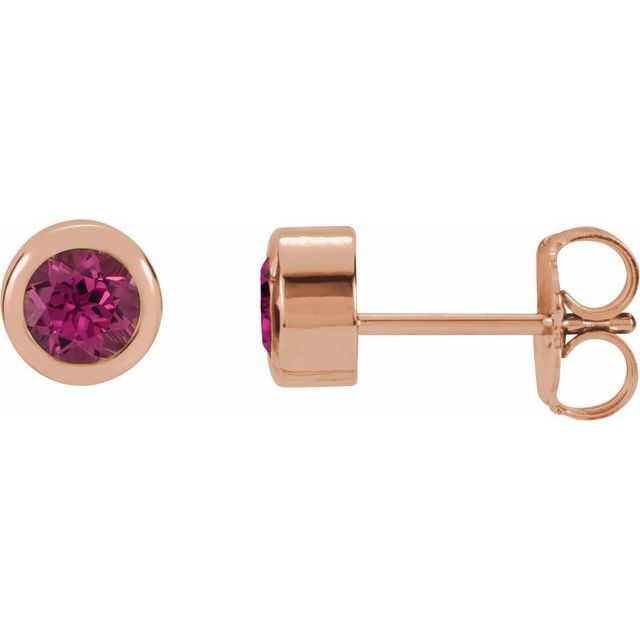 Bezel-Set Birthstone Stud Earrings - erin gallagher