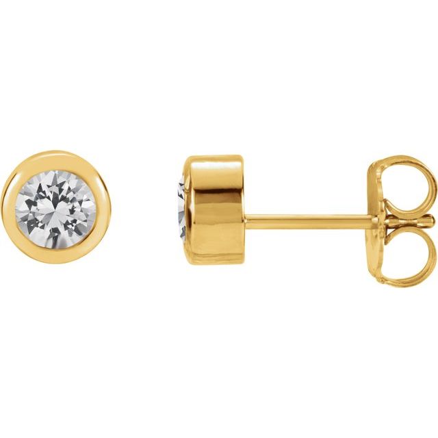 Bezel-Set Birthstone Stud Earrings - erin gallagher