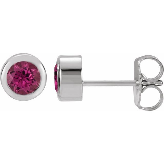 Bezel-Set Birthstone Stud Earrings - erin gallagher