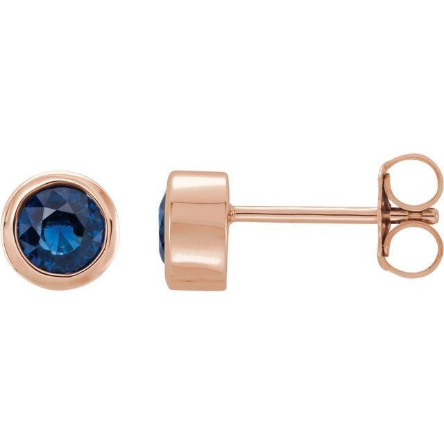 Bezel-Set Birthstone Stud Earrings - erin gallagher