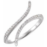 Bypass style diamond ring in white gold white gold variant--14K-white-gold