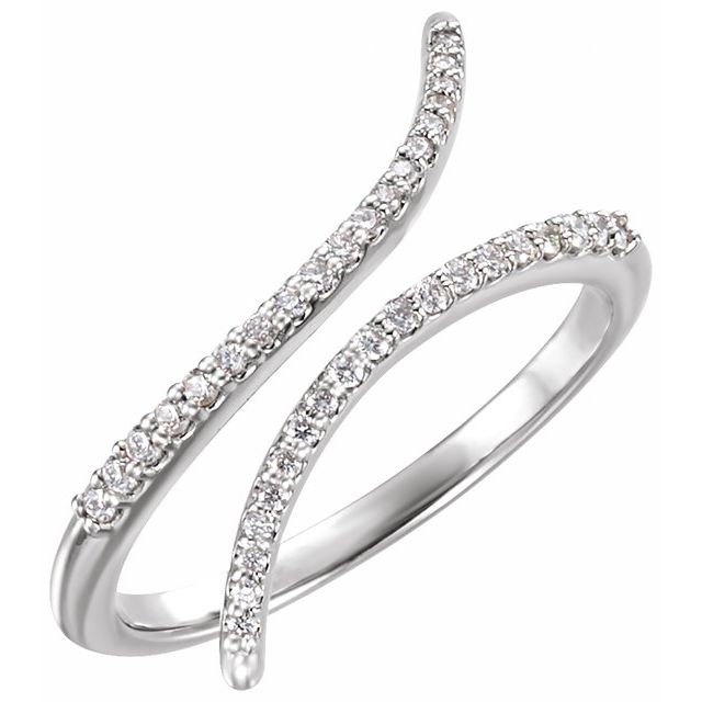 Bypass style diamond ring in white gold white gold variant--14K-white-gold
