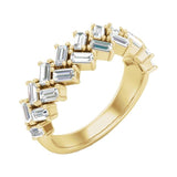 V-shaped chevron diamond band in 14K white gold variant--14K-yellow-gold variant--7