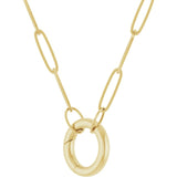 Yellow Gold Circle Charm Chain Necklace - erin gallagher variant--14K-yellow-gold