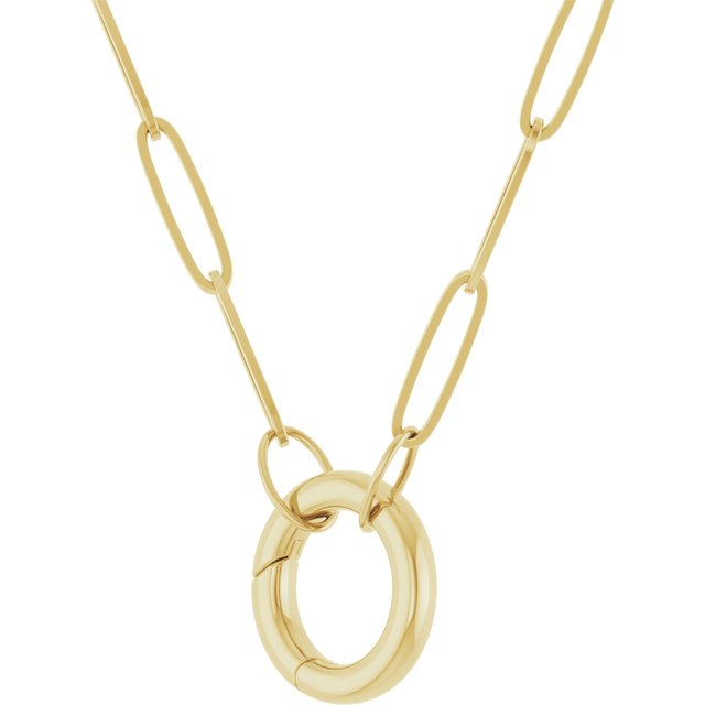 Circle Charm Chain Necklace - erin gallagher