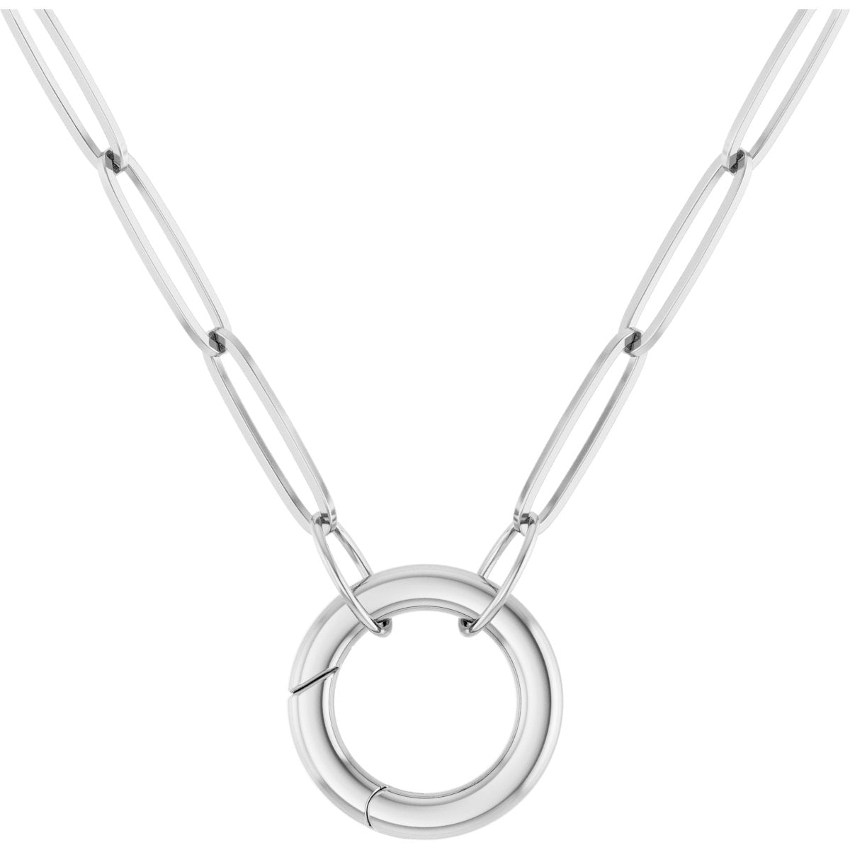 Circle Charm Chain Necklace - erin gallagher