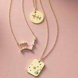 Constellation necklaces in gold styled for the perfect gift