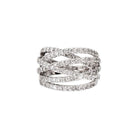 Criss-Cross Cocktail Diamond Ring - erin gallagher