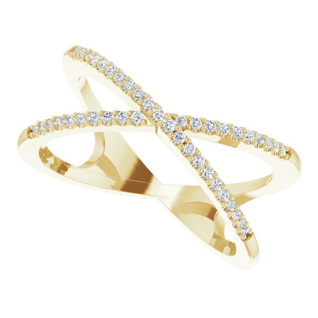 Criss-cross diamond ring in 14K yellow gold yellow gold variant--14K-yellow-gold