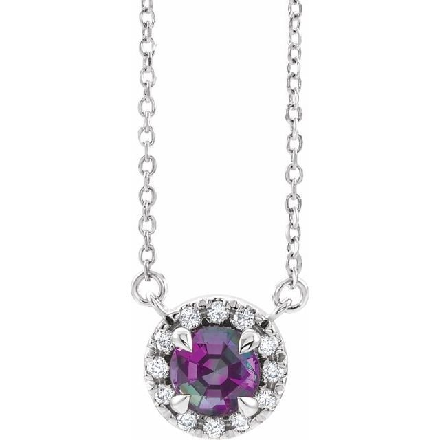 Diamond Alexandrite Necklace - erin gallagher