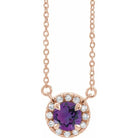 Diamond Amethyst Necklace - erin gallagher