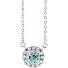 Diamond Aquamarine Necklace - erin gallagher