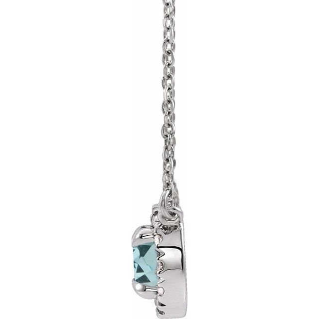 Diamond Aquamarine Necklace - erin gallagher