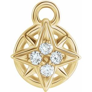 Diamond Compass Charm - erin gallagher