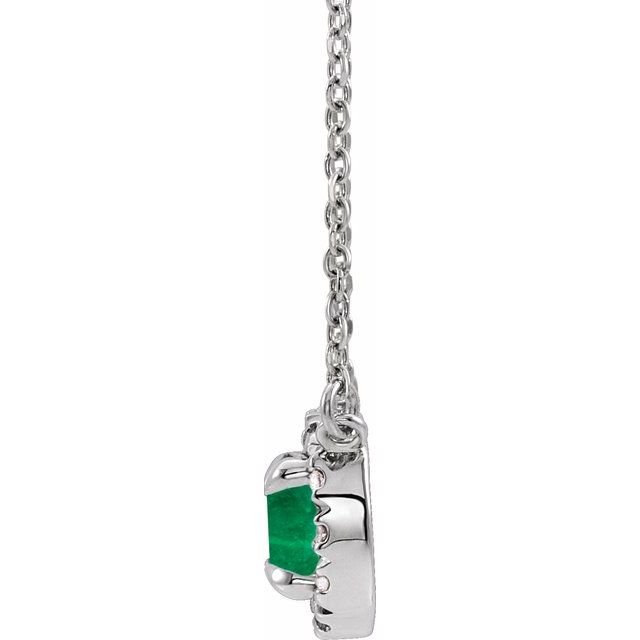 Diamond Emerald Necklace - erin gallagher