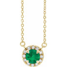 Diamond Emerald Necklace - erin gallagher